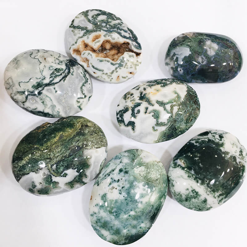 Moss Agate Palm Stone Crystals Wholesale-2
