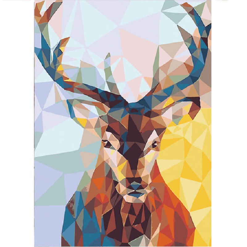 Abstract Deer Round Diamond Painting Decoration 2 1