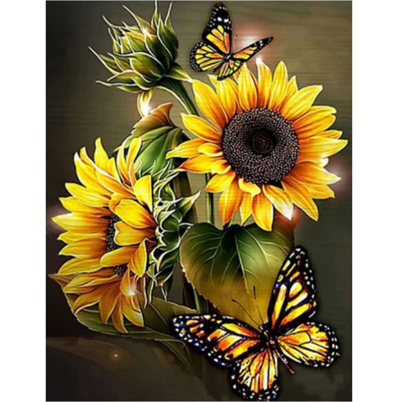 Sunflowers Round Diamond Painting Kits 6