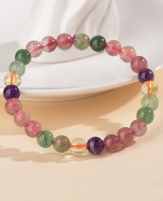 Colorful Strawberry Bracelet Quartz Crystal 1