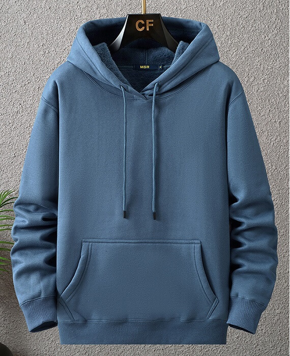 Solid Color Hoodies For Men With Kangaroo Pocket 3