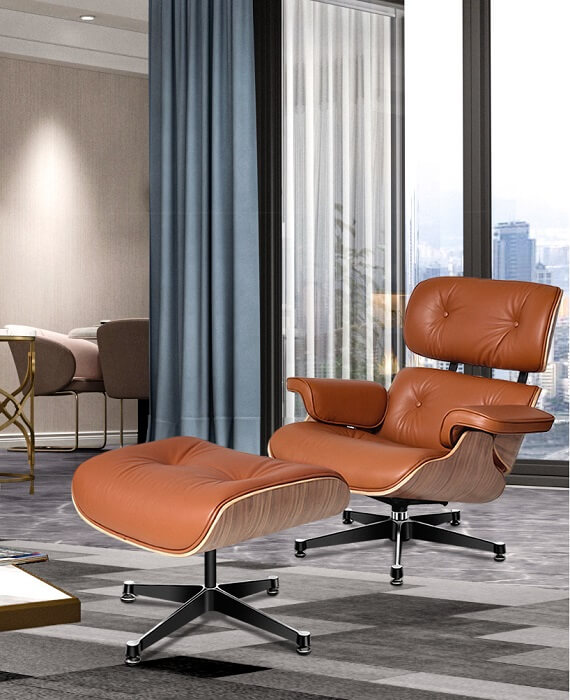 Swivel Lounge Chair With Ottoman 2