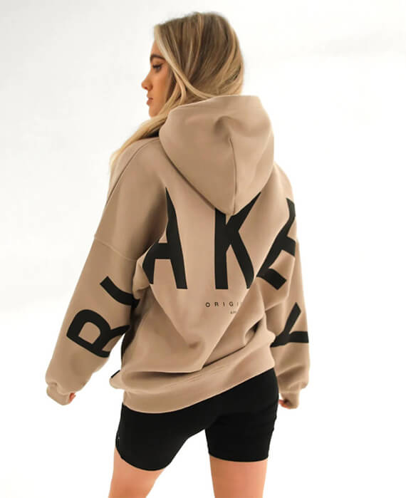 women's hoodie letters printed pullover