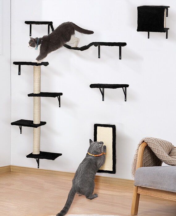cat wall shelves cat tree scratcher
