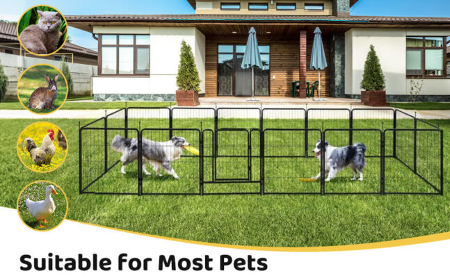 16 Panel Heavy Duty Large Dog Playpen Indoor Outdoor Dog Fence 3 1