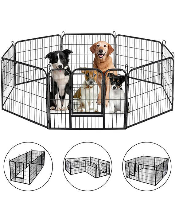 8 Penels Dog Playpen Pet Dog Fence 21
