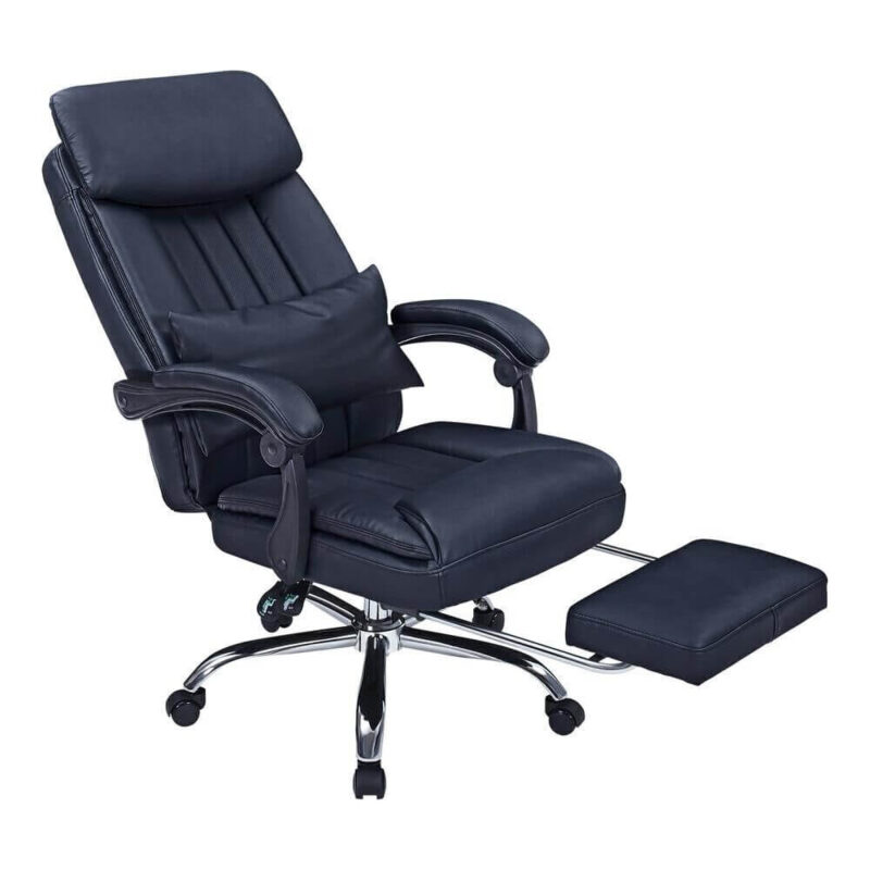 Office Chair with Lumbar Support and Footrest 13