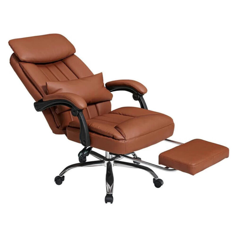 Office Chair with Lumbar Support and Footrest 20