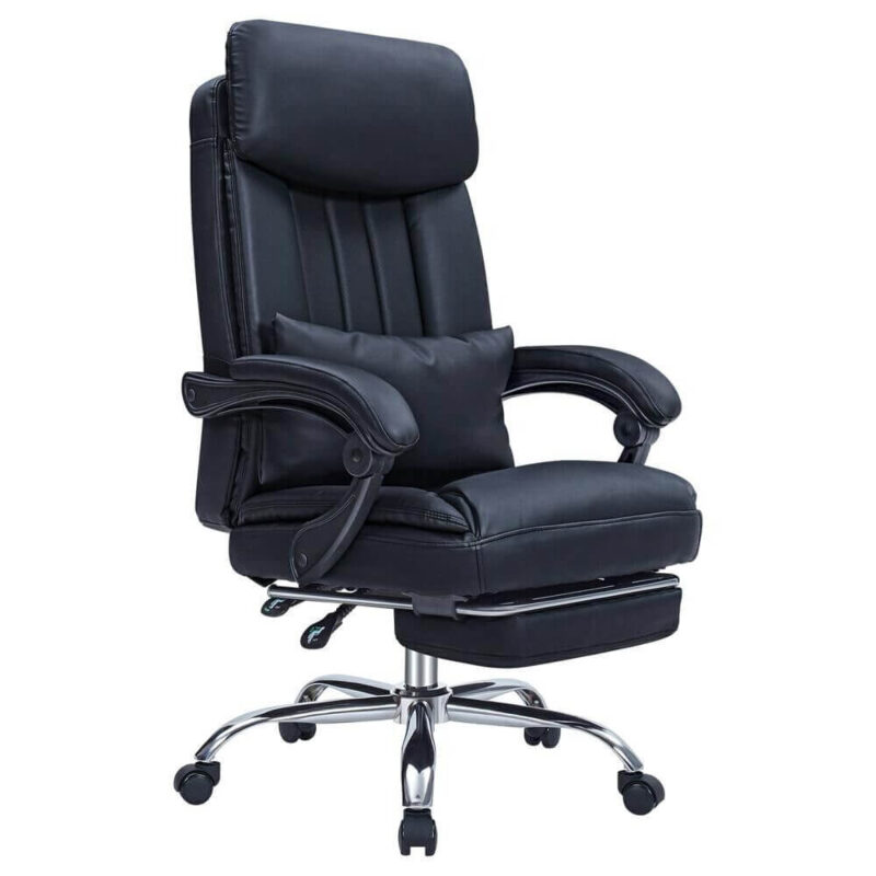 Office Chair with Lumbar Support and Footrest 4