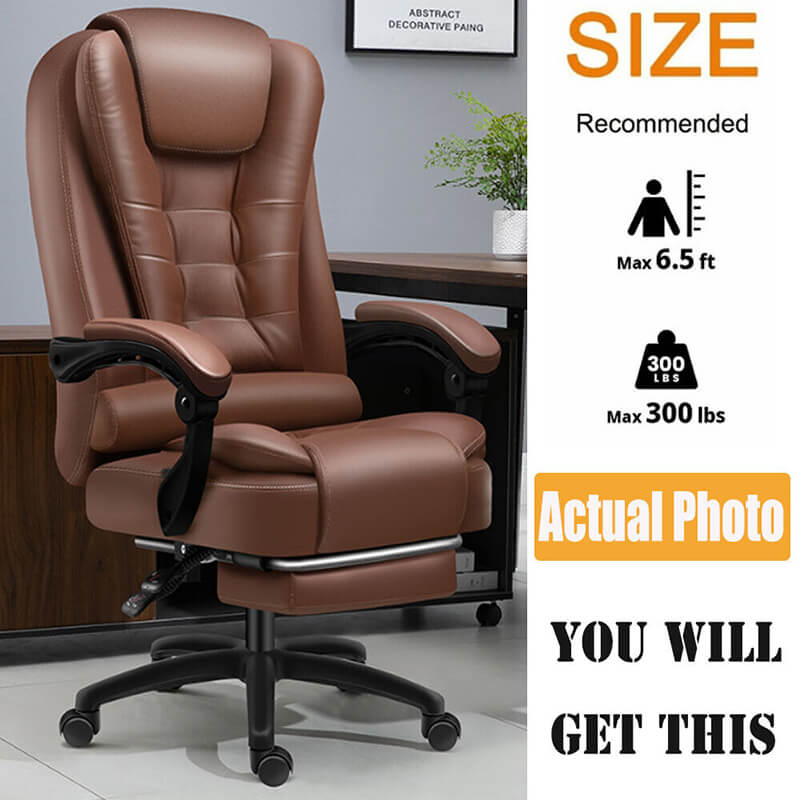 Ergonomic Executive Office Chair Leather Working Chair 8
