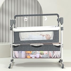 Infant Electric Rocking Baby Bedside Bassinet Bed 10