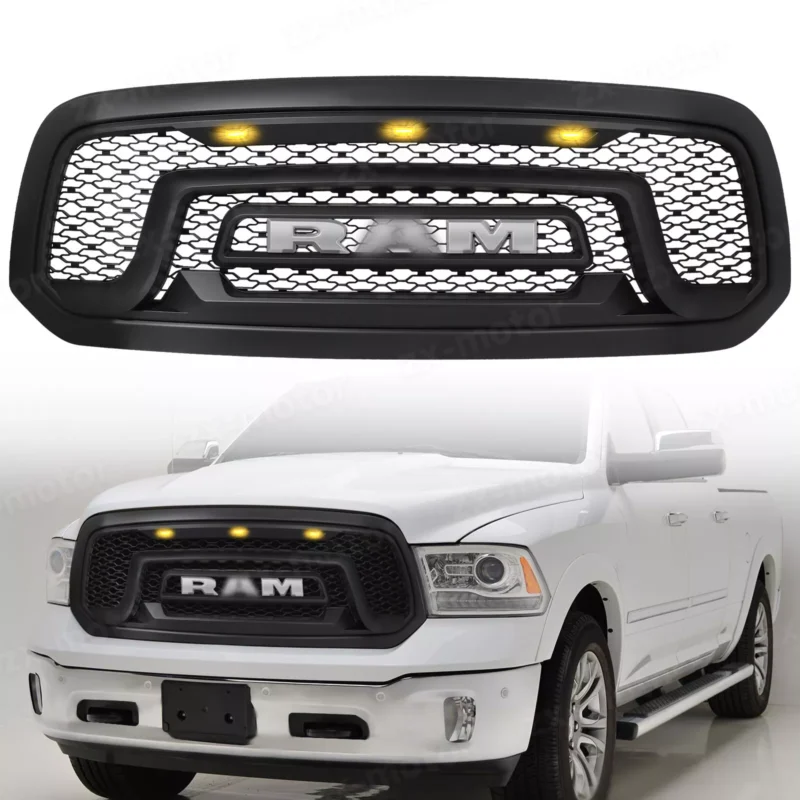 Compatible for 2013 2014 2015 2016 2017 2018 Ram 1500 Grill Ram Grille Guard With Letter