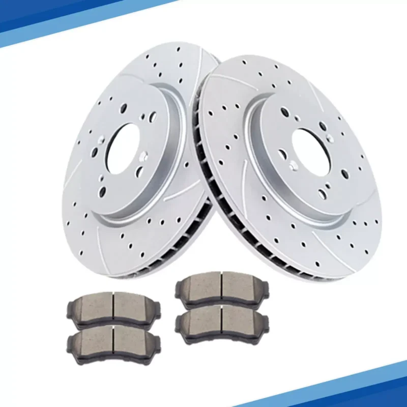 For 2006-2010 2013 Mazda 6 Brake Pads and Rotors Front Slotted Rotors