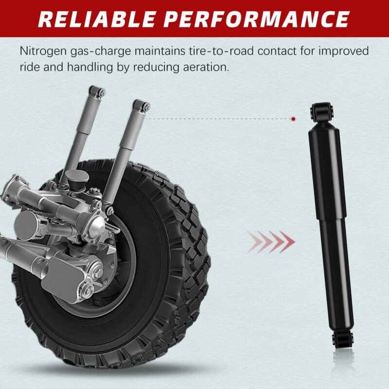 2PCS Rear Shock Absorbers For Ford 2009-2014 F150 Shocks-BLACK
