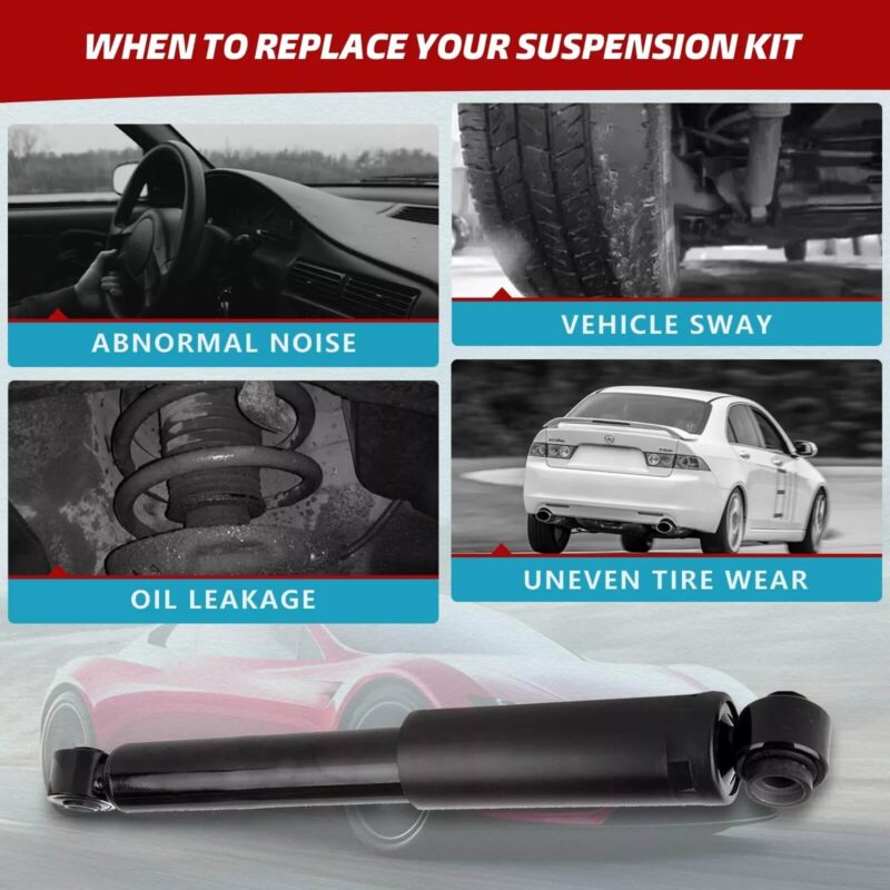2PCS Rear Shock Absorbers For Ford 2009-2014 F150 Shocks-BLACK
