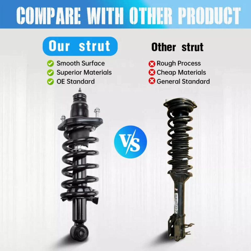 2Pcs Rear Struts For 07-14 Honda CRV Shocks Spring Assembly-BLACK