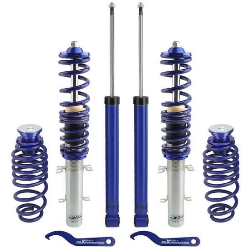 4PCS Coilover Suspension Shock Kit For 99-05 GOLF/ GTI/ JETTA Struts-BLUE