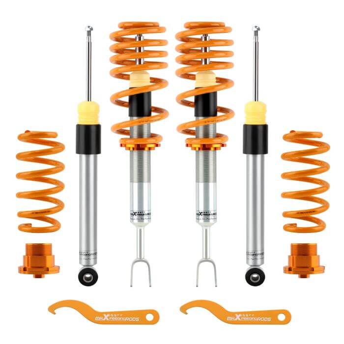 Adjustable Coilovers Kit For 2002-2008 Audi A4 Shocks B6/B7/8E - ORANGE