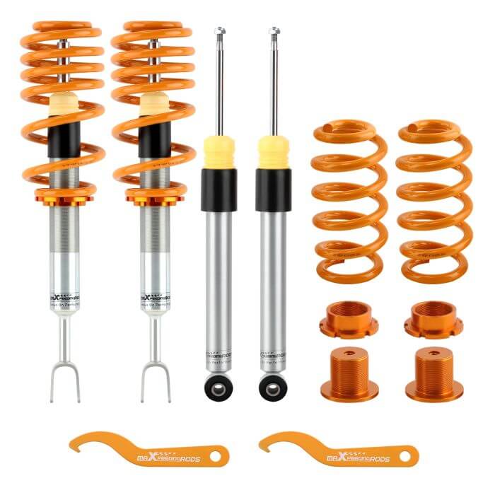 Adjustable Coilovers Kit For 2002-2008 Audi A4 Shocks B6/B7/8E - ORANGE