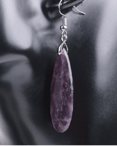 Alternatywny widok Flat Quartz Crystal Earrings with Drop Shape for Women Wholesale