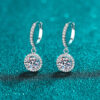 1 Carat Moissanite Earrings with 925 Sterling Silver