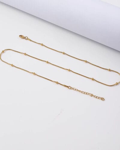 1.2mm Bead Chain Stainless Steel Bulk 18 Gold Plated 2