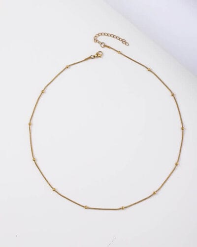 1.2mm Bead Chain Stainless Steel Bulk 18 Gold Plated 5