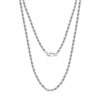 1.7mm 18K Gola Plated 925 Sterling Silver Rope Chain Wholesale For Men Women -silver