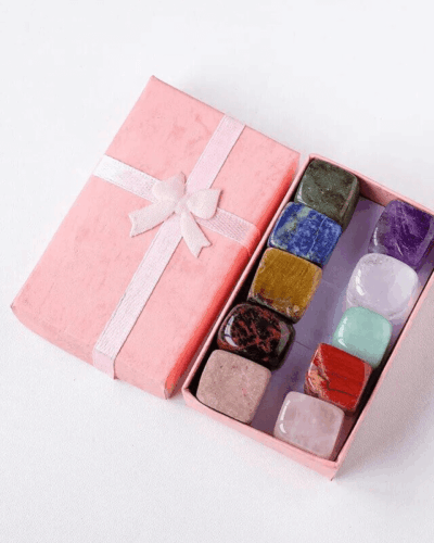 10Pcs Healing Stone Box Gift Decoration