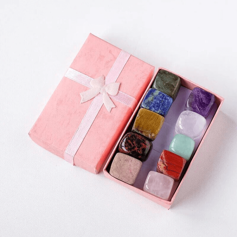 10Pcs Healing Stone Box Gift Decoration