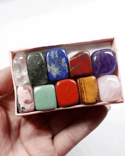 10Pcs Healing Stone Box Gift Decoration