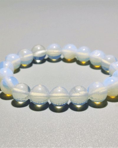 Round Opalite Bead Bracelet Healing Crystal Gemstone
