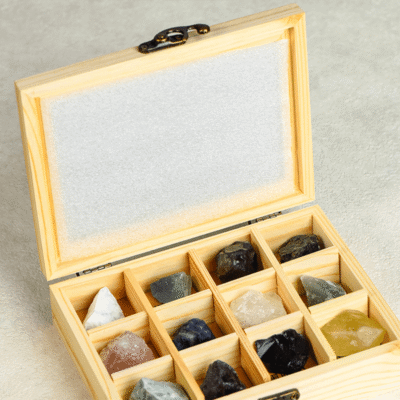 12Pcs Storage Box for Crystals and Stones Gift Box