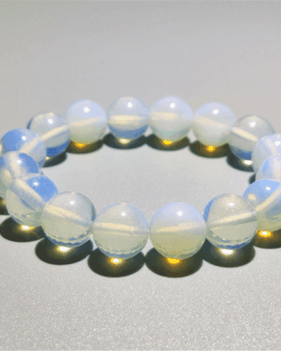 Round Opalite Bead Bracelet Healing Crystal Gemstone
