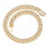 14mm Cuban Link Chain with Cubic Zirconia Wholesale