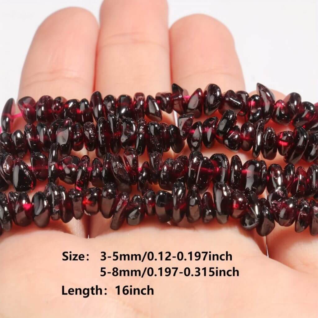 16″Strand Irregular Red Garnet Beads Chips Wholesale - Obrázek 2