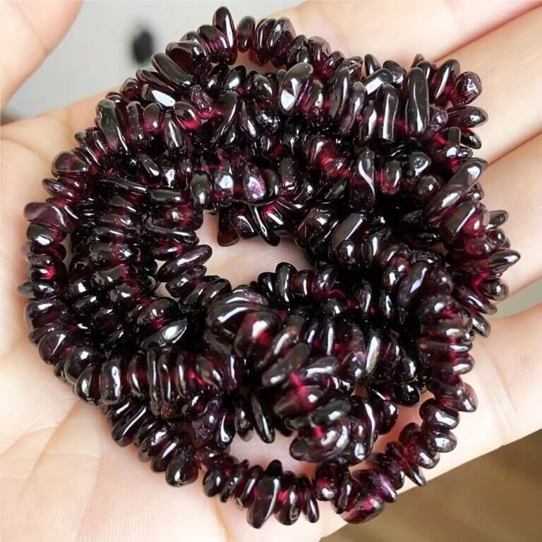 16″Strand Iregular Red Garnet Beads Chips Wholesale (3)