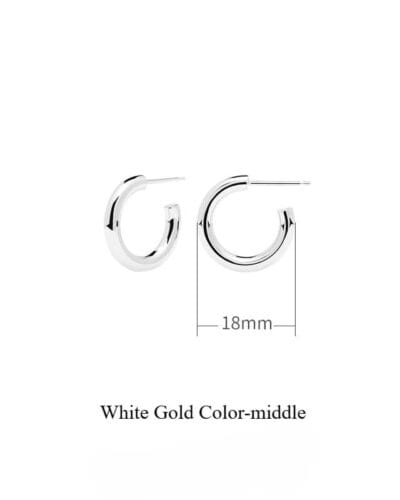 18k Gold Over Sterling Silver Hoop Earrings Wholesale 1