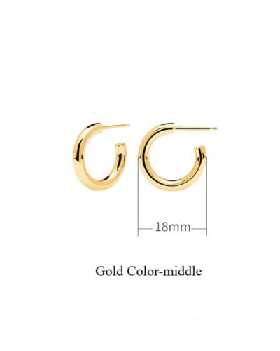 18k Gold Over Sterling Silver Hoop Earrings Wholesale 2