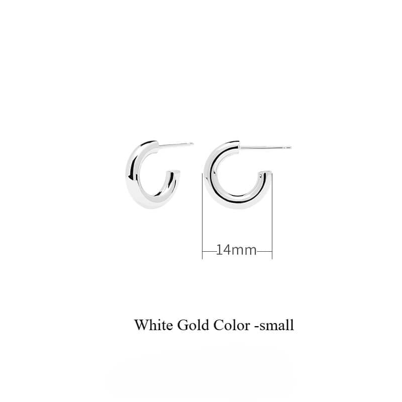 18k Gold Over Sterling Silver Hoop Earrings - Image 8