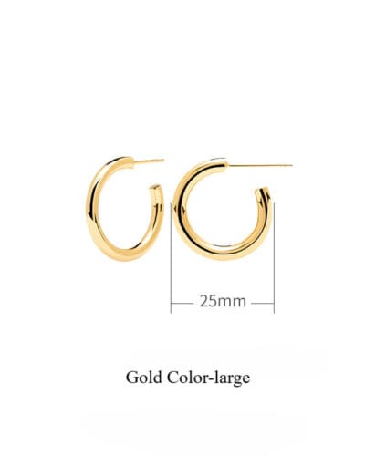 18k Gold Over Sterling Silver Hoop Earrings Wholesale 4