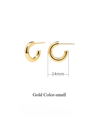 Alternative Ansicht von 18k Gold Over Sterling Silver Hoop Earrings