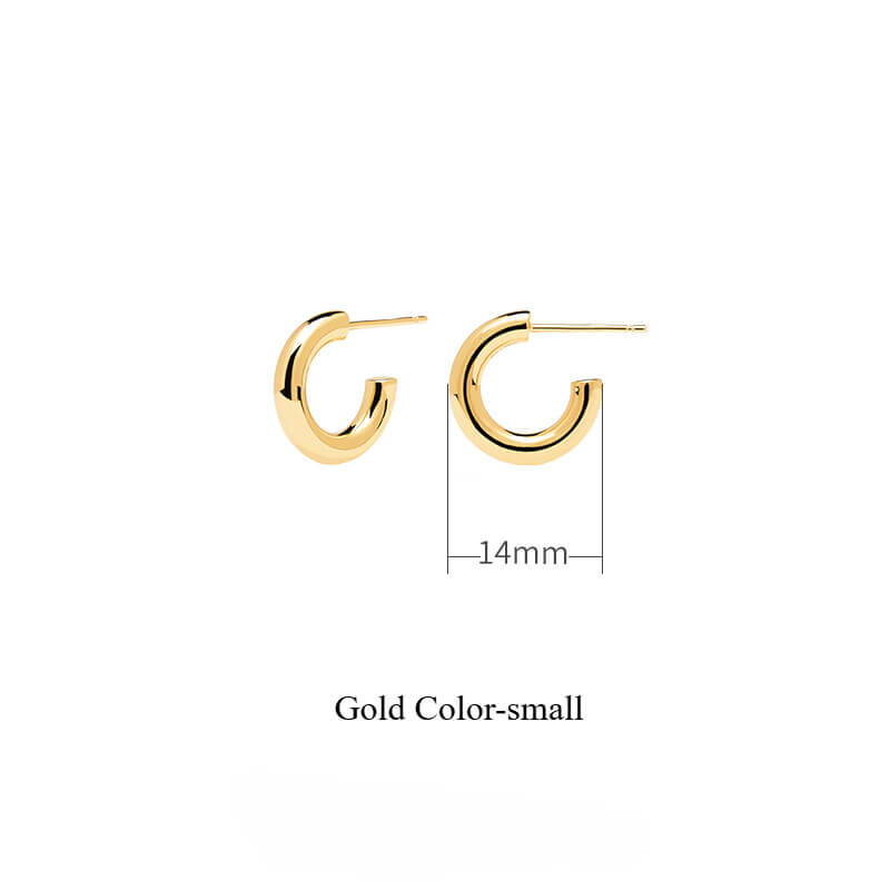 Alternative view of 18k Gold Over Sterling Silver Hoop Earrings