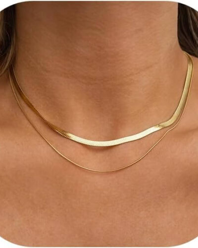 18k Gold Plated Double Layer Snake Chain Stainless Steel Wholesale (2)