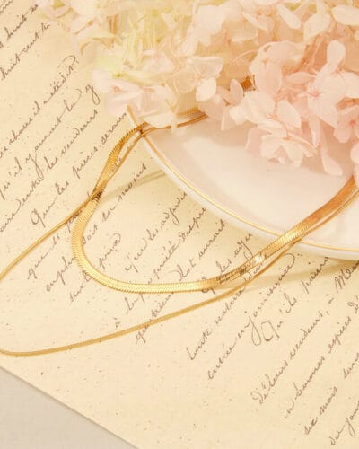 18k Gold Plated Double Layer Snake Chain Stainless Steel Wholesale 3