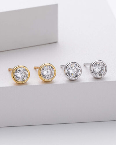 2-5mm 925 Sterling Silver Cubic Zirconia Stud Earrings Wholesale (2)