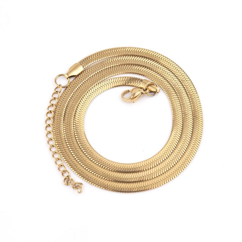 2-5mm Stainless Steel Snake Chains Wholesale Women Men -GOLD plated