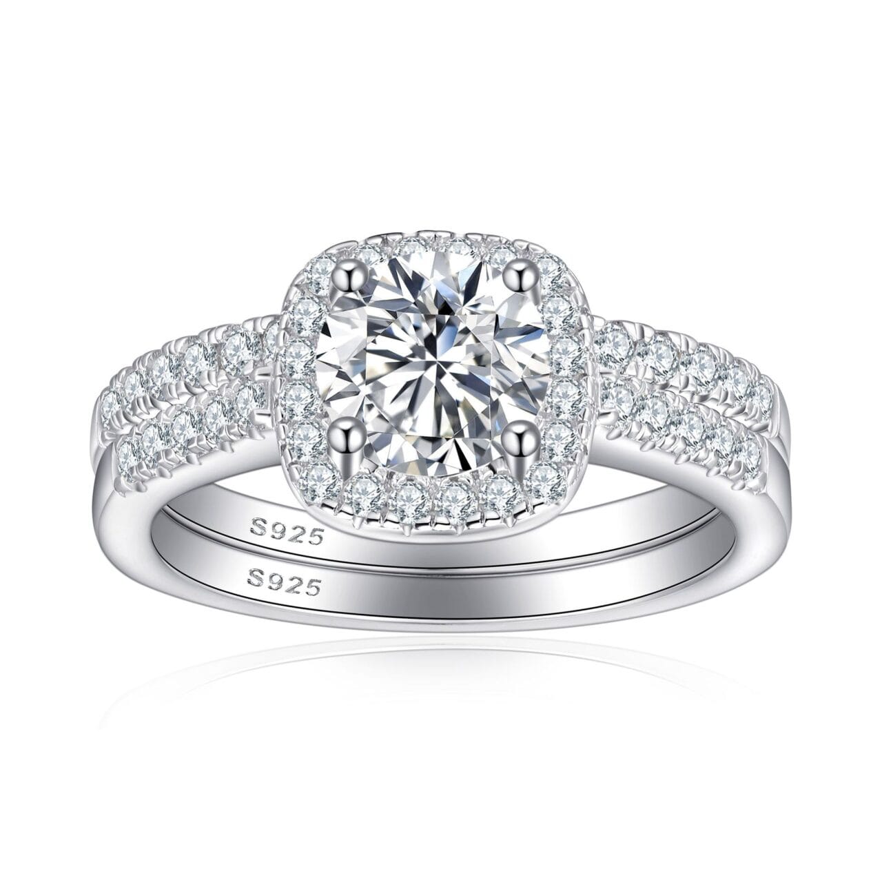 2 Carat Square Moissanite Stackable Ring Bulk