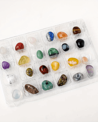 24Pcs Natural Crystal Grid Kit for Children Adult Bulk