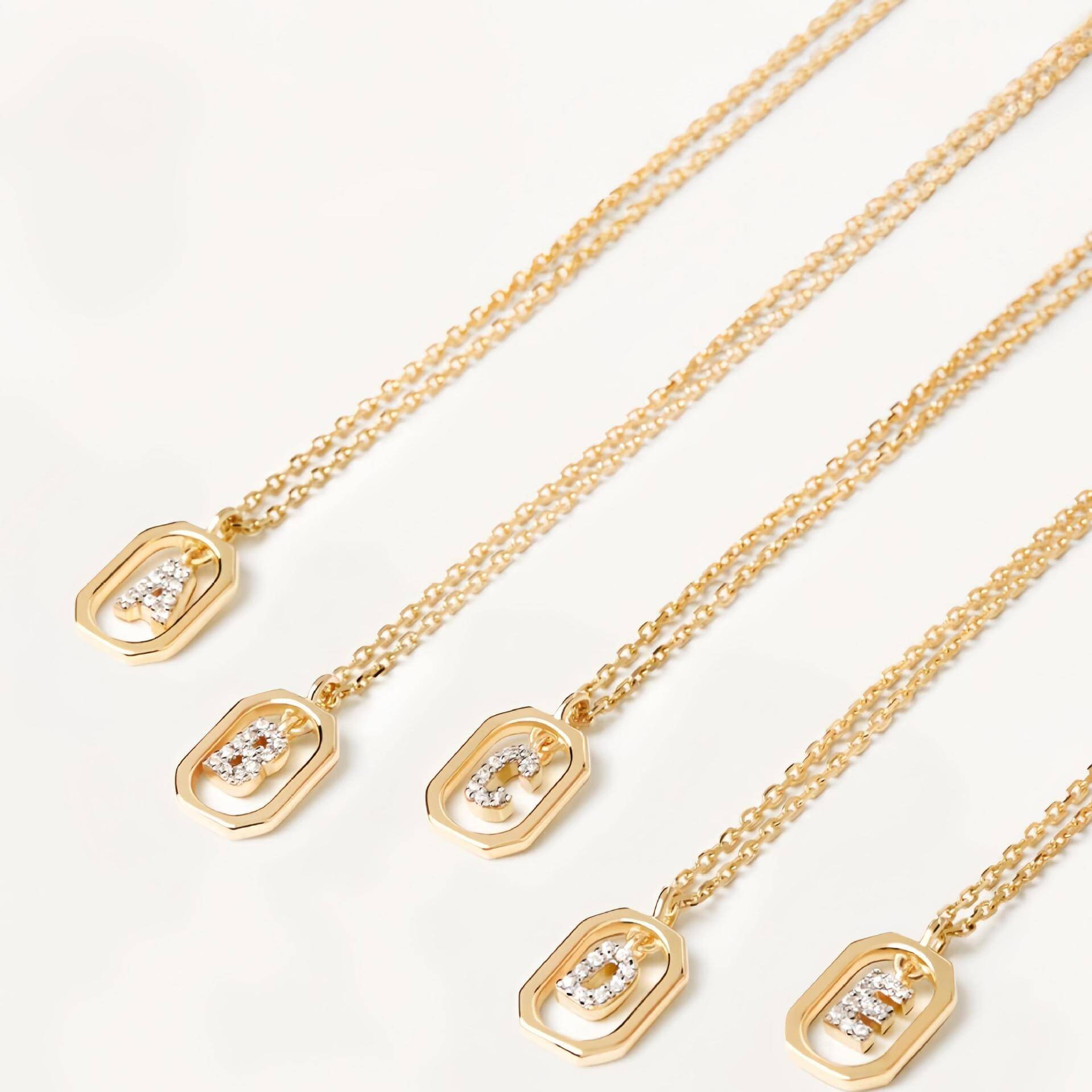 26 Alphabet S925 Silver Letter Pendant Necklace SHOW